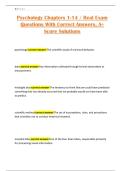 Psychology Chapters 1-14 &sol; Real Exam Questions With Correct Answers&comma; A&plus; Score Solutions