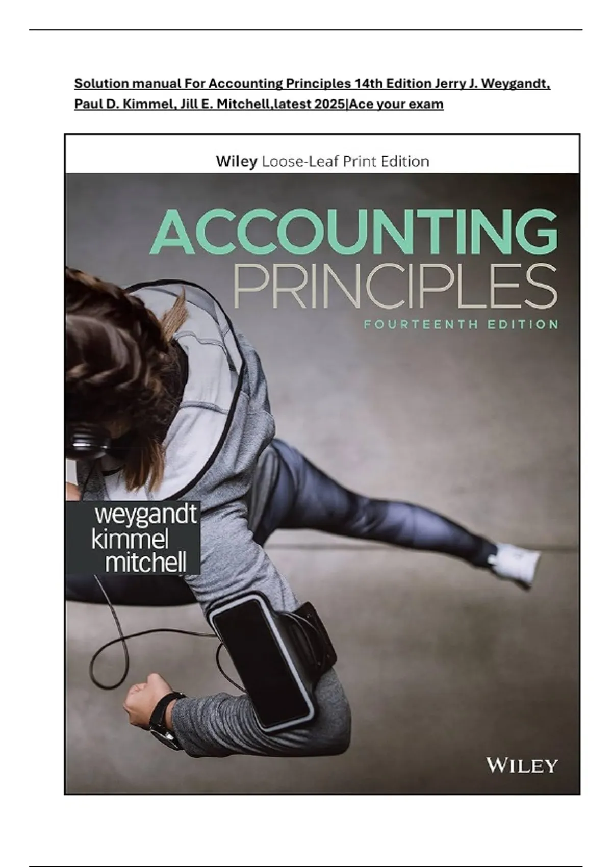 Solution manual For Accounting Principles 14th Edition Jerry J ...