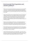 Environmental Test III questions and answers graded A&plus;