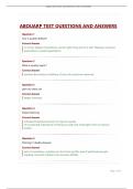 ABQUARP TEST QUESTIONS AND ANSWERS