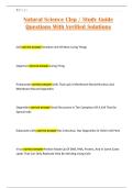 Natural Science Clep &sol; Study Guide Questions With Verified Solutions