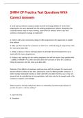 SHRM CP Practice Test Questions With Correct Answers