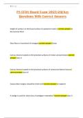 PA EFDA Board Exam 2025-26&vert; Key Questions With Correct Answers