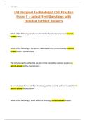 AST Surgical Technologist CST Practice Exam 1 &sol; Actual Test Questions with Detailed Verified Answers