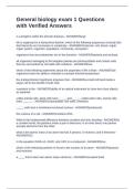 General biology exam 1 Questions with Verified Answers
