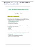 NUR 2502 &sol; NUR2502 Final Exam Multidimensional Care III &sol; MDC 3 - Rasmussen