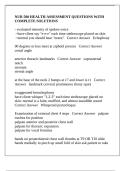 NUR 500 HEALTH ASSESSMENT QUESTIONS WITH COMPLETE SOLUTIONS