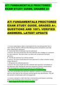 ATI FUNDAMENTALS PROCTORED   EXAM STUDY GUIDE&period; GRADED A&plus;  ATI FUNDAMENTALS PROCTORED   EXAM STUDY GUIDE&period; GRADED A&plus;&period;  QUESTIONS AND 100&percnt; VERIFIED  ANSWERS&period; LATEST UPDATE 