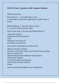 NUR152 Exam 1 Questions With Complete Solutions