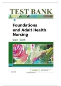 FULL TEST BANK &vert;&vert; Foundations and Adult Health Nursing &lpar;8th Edition&comma; Kim Cooper&rpar; &ndash; Complete Test Bank with NCLEX-Style Questions and Rationales