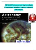 TEST BANK For Astronomy A Beginners Guide  to the Universe 8th Edition Chaisson Chapters 1  - 18&comma; Complete