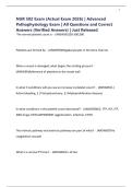 NUR 502 Exam &lpar;Actual Exam 2026&rpar; &vert; Advanced Pathophysiology Exam &vert; All Questions and Correct Answers &lpar;Verified Answers&rpar; &vert; Just Released