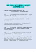 MRI EXAM WITH 100&percnt; CORRECT ANSWERS 2025