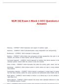 NUR 152 Exam 1 Block 1 GCC Questions And Correct Answers