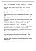 GAME DESIGN FINAL EXAM QUESTIONS & ANSWERS
