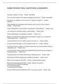 GAME DESIGN FINAL QUESTIONS & ANSWERS