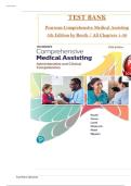 Test Bank For Pearson's Comprehensive Medical Assisting&comma; 5th Edition by Kristiana Sue M&period; Routh&comma; Diana Garza&comma; Jennifer Lam&eacute;&comma; Joseph J&period; Mistovich&comma; Jahangir Moini&comma; Jamie Nguyen Chapter 1-57