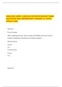 NURS 6501 Week 3&ndash;Week 10 Pathophysiology Exam &ndash; Questions and Answers &ndash; Latest Update 2026 &ndash; Best Graded A&plus;