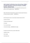 USA Football Certification Exam (Actual Exam 2026) | Complete Questions and Correct Answers | Verified Answers | Newest Exam