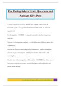 Fire Extinguishers Exam Questions and Answers 100&percnt; Pass