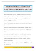 The Marine Rifleman&colon; Combat Skills Exam Questions and Answers 100&percnt; Pass