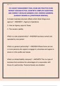 CIC AGENCY MANAGEMENT FINAL EXAM AND PRACTICE EXAM  NEWEST 2025&sol;2026 ACTUAL EXAM WITH COMPLETE QUESTIONS  AND CORRECT DETAILED ANSWERS &lpar;100&percnt; VERIFIED ANSWERS&rpar;  &vert;ALREADY GRADED A&plus;&vert; &vert;&vert;PROFESSOR VERIFIED&vert;&vert; 