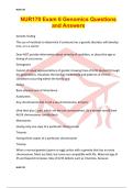 NUR170 Exam 6 Genomics Questions and Answers