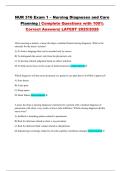 NUR 316 Exam 1 &ndash; Nursing Diagnoses and Care Planning &vert; Complete Questions with 100&percnt; Correct Answers&vert; LATEST 2025&sol;2026