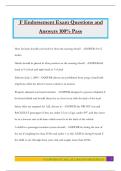 F Endorsement Bundled Exams Questions and Answers 100&percnt; Pass &vert;Verified and Updated 