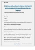 PADI Advanced Open Water Certification EXAM ALL 250 QUESTIONS AND CORRECT ANSWERS LATEST UPDATE THIS YEAR