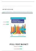 Solution Manual for Statistics for Nursing Research&colon; A Workbook for Evidence-Based Practice 4th Edition by Susan K&period; Grove&comma; All Chapters