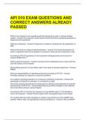 API 510 EXAM QUESTIONS AND CORRECT ANSWERS ALREADY PASSED