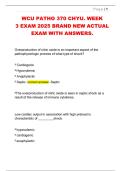 WCU Patho 370 Chyu &ndash; Week 3 Exam 2025 &ndash; Brand New Actual Exam with Answers