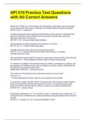 API 510 Practice Test Questions with All Correct Answers
