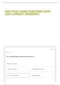 EVD STUDY GUIDE QUESTIONS WITH 100&percnt; CORRECT ANSWERS&excl;&excl;