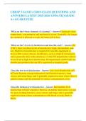 CHESP 3 SANITATION EXAM QUESTIONS AND ANSWERS LATEST 2025-2026 UPDATE&vert; GRADE A&plus; GUARANTEE