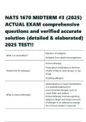 NATS 1670 MIDTERM -3 &lpar;2025&rpar; ACTUAL EXAM comprehensive questions and verified accurate Solutions