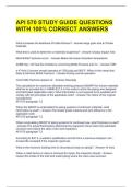 API 570 STUDY GUIDE QUESTIONS WITH 100&percnt; CORRECT ANSWERS