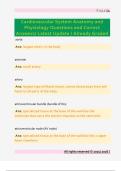 Cardiovascular System Anatomy and  Physiology Questions and Correct  Answers&sol; Latest Update &sol; Already Graded 