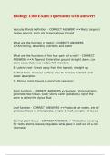 Biology 1300 Exam 3 questions with answers