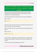 FUEL SYSTEMS TEST 1 Questions and  Correct Answers&sol; Latest Update &sol; Already  Graded