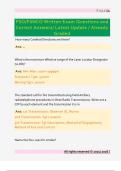 FSO&sol;FSNCO Written Exam Questions and  Correct Answers&sol; Latest Update &sol; Already  Graded