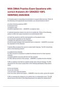 NHA CMAA Practice Exam Questions with correct Answers &lpar;A&plus; GRADED 100&percnt; VERIFIED&rpar; 2025&sol;2026