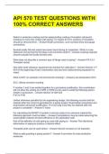 API 570 TEST QUESTIONS WITH 100&percnt; CORRECT ANSWERS 