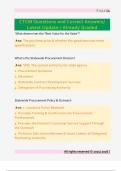 CTCM Questions and Correct Answers&sol;  Latest Update &sol; Already Graded