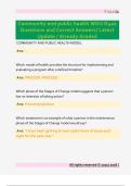 Community and public health WGU D402  Questions and Correct Answers&sol; Latest  Update &sol; Already Graded