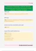 Common Passenger Vehicle Rescue  Questions and Correct Answers&sol; Latest  Update &sol; Already Graded