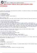 NSG-300 EXAM 3 PRACTICE QUESTIONS AND ANSWERS