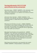 Nursing informatics WGU EXAM QUESTIONS WITH ANSWERS&period;