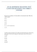 ASVAB ARITHMETIC REASONING TEST LATEST 2025 QUESTIONS AND CORRECT ANSWERS 